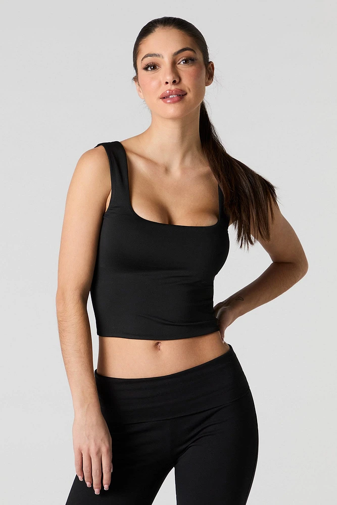Contour Square Neck Tank with Built-In Cups