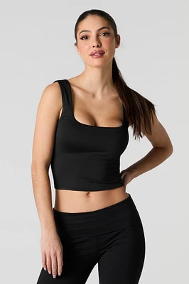 Contour Square Neck Tank with Built-In Cups
