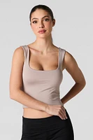 Contour Square Neck Tank with Built-In Cups