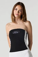 Ford Rhinestone Colourblock Tube Top