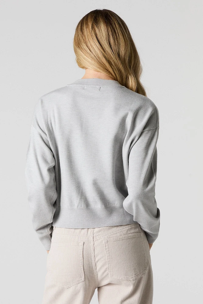 Jacquard Knit Skimmer Sweater