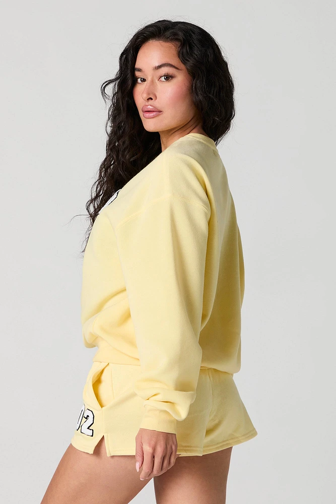 Malibu Chenille Embroidered Fleece Sweatshirt