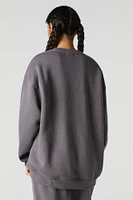 Graphic Fleece Oversized Sweatshirt