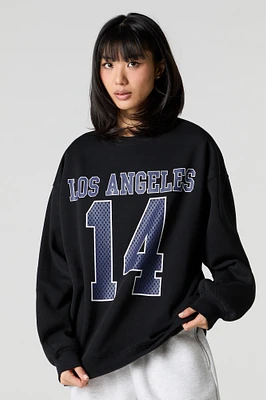 Oversized Graphic Fleece Sweatshirt