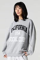 Oversized Graphic Fleece Sweatshirt