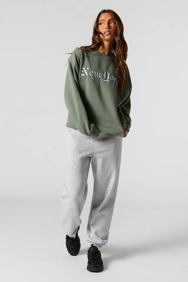 New York Chenille Embroidered Fleece Hoodie