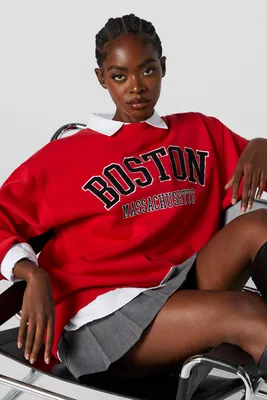 Boston Chenille Embroidered Fleece Sweatshirt