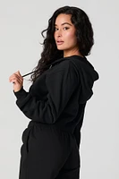 Everyday Fleece Zip-Up Cropped Hoodie