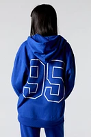 City Embroidered Zip-Up Fleece Hoodie