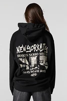 Graphic Fleece Zip-Up Hoodie