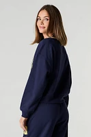 Fleece Varsity Crewneck Sweatshirt