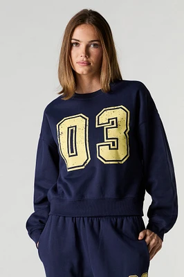 Fleece Varsity Crewneck Sweatshirt