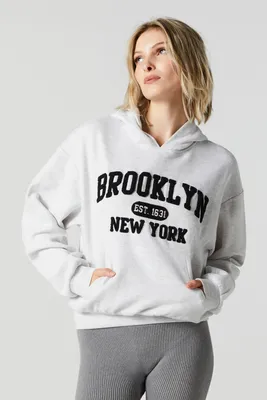 Brooklyn Chenille Embroidered Fleece Hoodie
