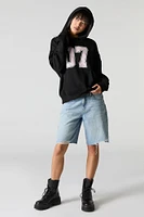 Oversized Graphic Fleece Hoodie