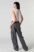 Pantalon d'entraînement cargo à jambe large en molleton