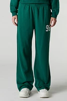 Fleece Varsity Wide Leg Sweatpant