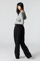 Solid Fleece Wide Leg Sweatpant