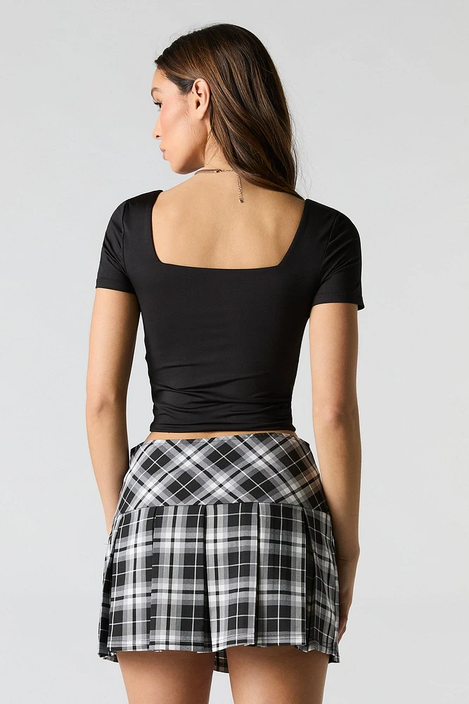 Contour Square Neck Short Sleeve Top