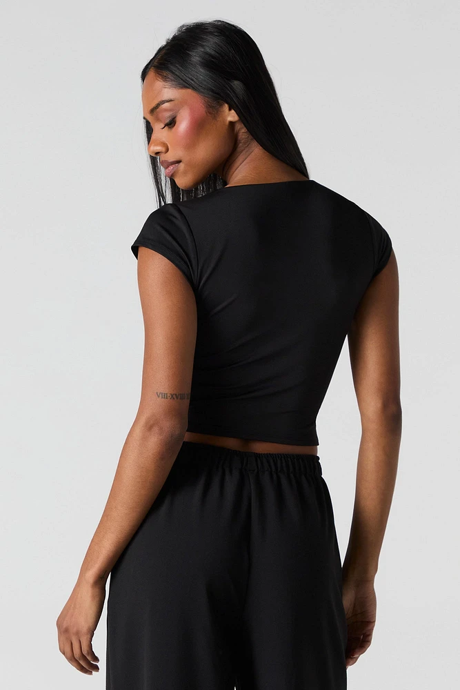 Contour Square Neck Cap Sleeve Top