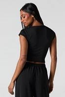 Contour Square Neck Cap Sleeve Top