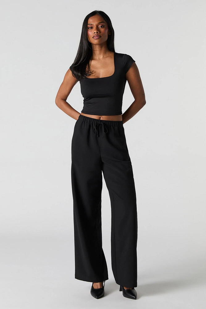 Contour Square Neck Cap Sleeve Top