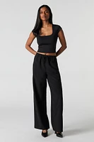 Contour Square Neck Cap Sleeve Top