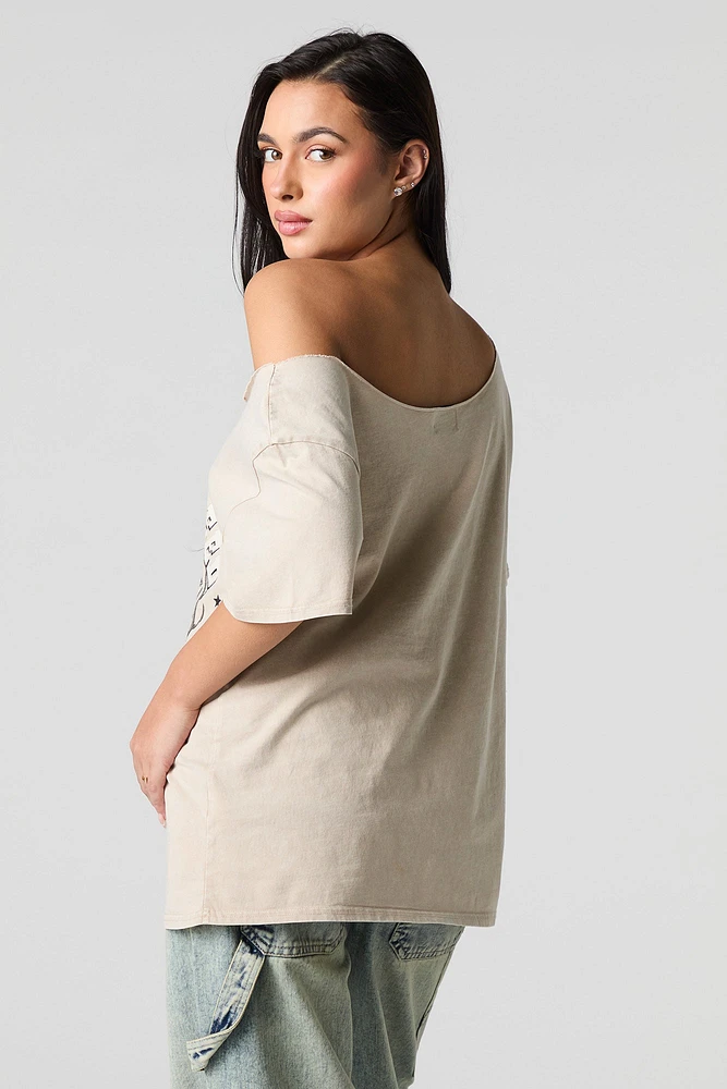 Ford Bronco Graphic Washed Off-Shoulder T-Shirt
