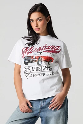 T-shirt de coupe garçonne à imprimé Ford 1964 Mustang GT