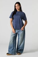 Ford Embroidered Washed Boyfriend T-Shirt
