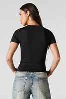 Contour Round Neck Short Sleeve Top