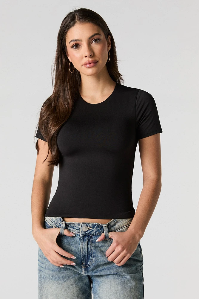 Contour Round Neck Short Sleeve Top