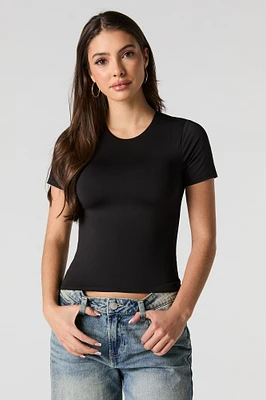 Contour Round Neck Short Sleeve Top