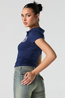 Embroidered Polo Baby Tee