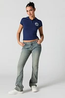 Embroidered Polo Baby Tee