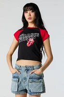 The Rolling Stones Rhinestone Graphic Raglan T-Shirt