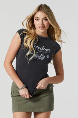 Freedom Graphic Washed T-Shirt