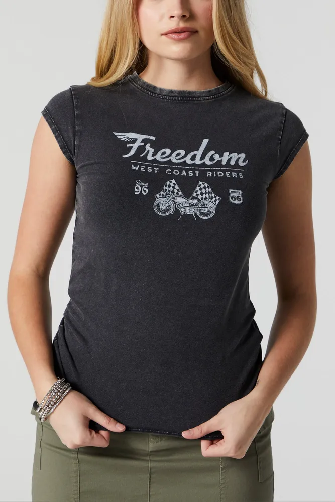 Freedom Graphic Washed T-Shirt
