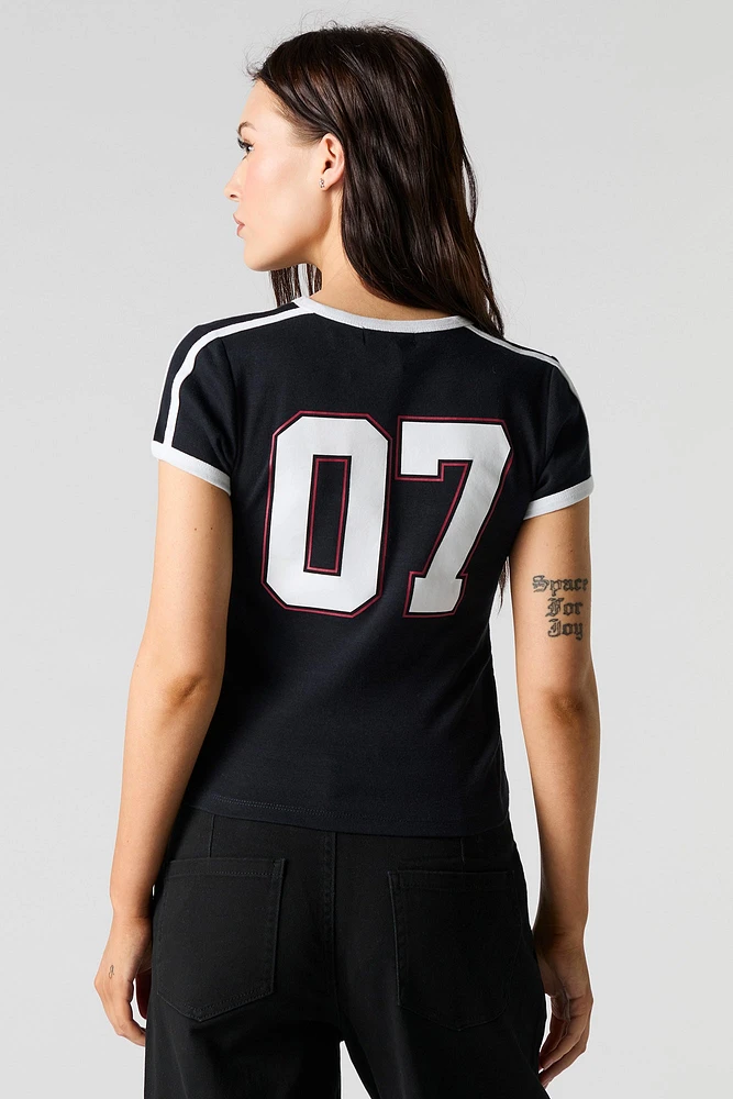 Sporty Graphic Ringer T-Shirt