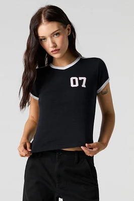 Sporty Graphic Ringer T-Shirt