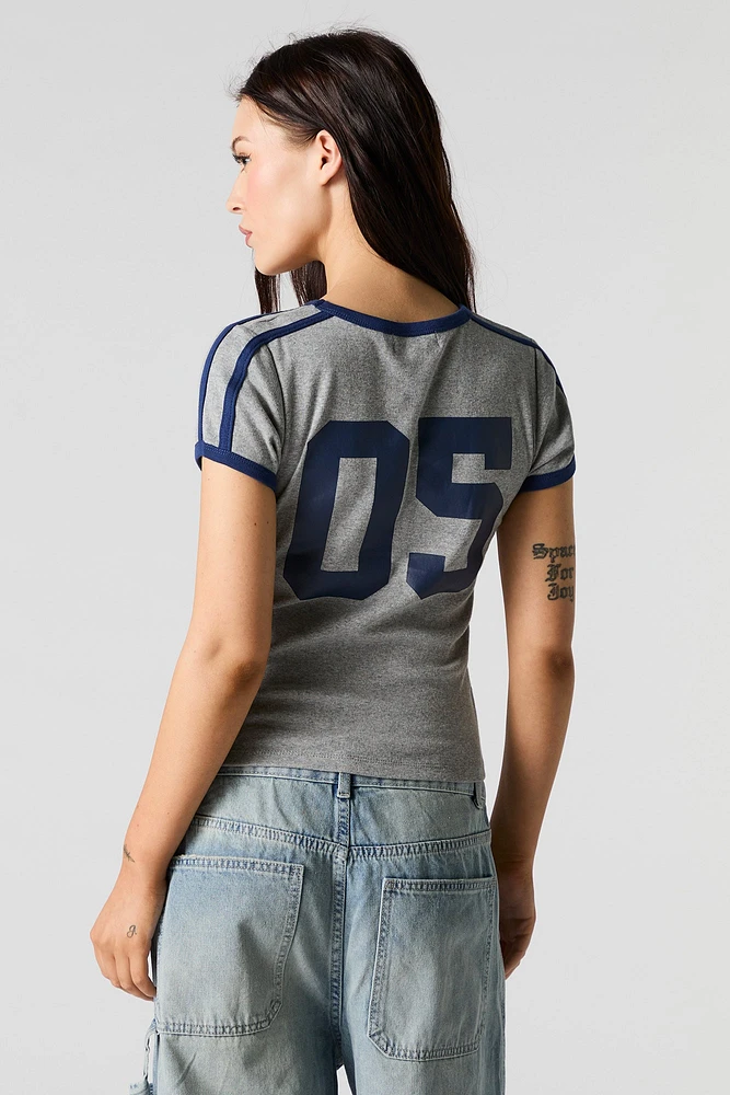 Sporty Graphic Ringer T-Shirt