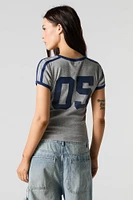 Sporty Graphic Ringer T-Shirt