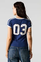 Sporty Graphic Ringer T-Shirt