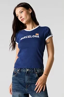 Sporty Graphic Ringer T-Shirt