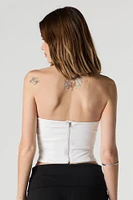 Corset en similicuir sans bretelles