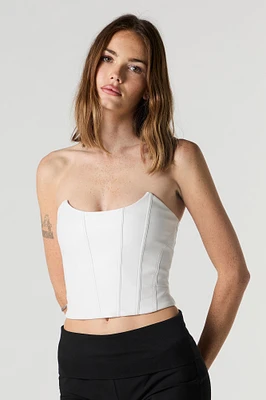 Corset en similicuir sans bretelles