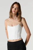 Corset en similicuir sans bretelles