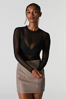 Mesh Long Sleeve Top