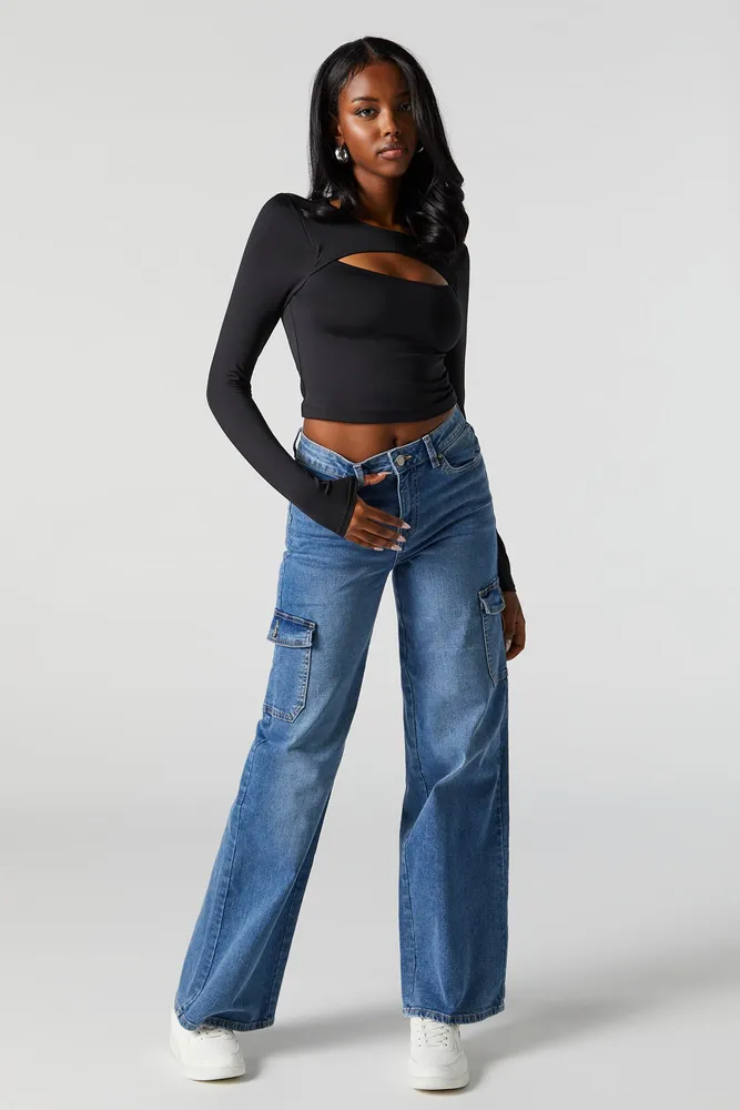 Contour Crop Long Sleeve Top