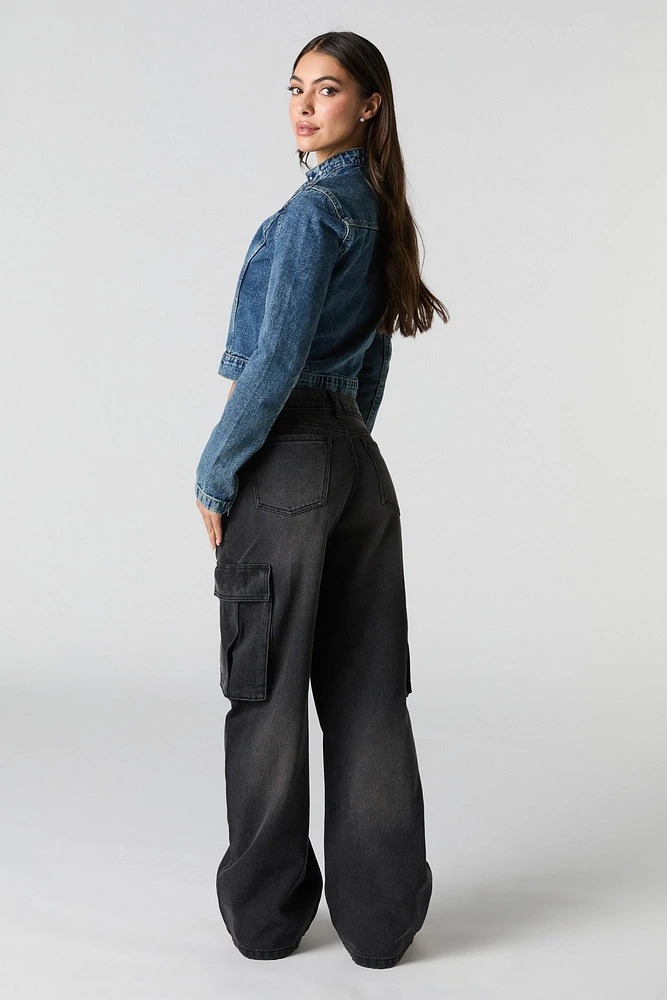 Jean cargo jambe large