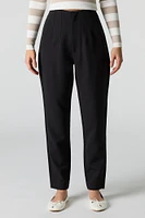 Pleated Slim Leg Dress Pant